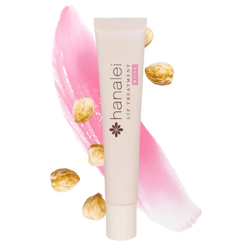 Hanalei Lip Treatment for Dry, Chapped Lips â€“ Intensive Overnight Moisturizer with Kukui Oil, Shea Butter & Grapeseed Oil â€“ Hydrating Balm for Healing Cracks â€“ Rose Pink Tint, 15g â€“ Cruelty-Free - Image 1